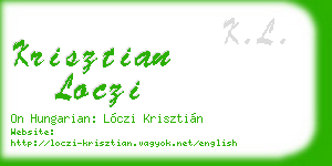 krisztian loczi business card